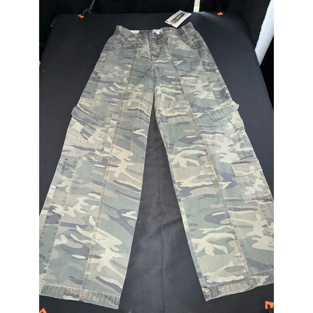 Angel Kiss Camo Cargo Pants Women's Size 9/29 NWT Wide Leg Utility Pants - Picture 3 of 8
